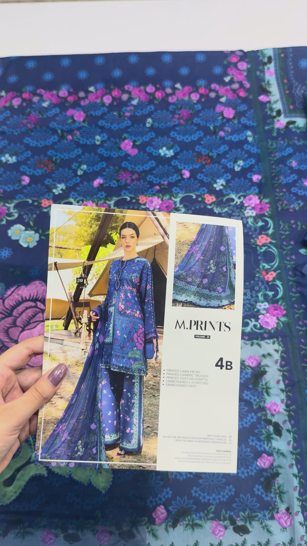 Maria.B MPrints Embroidered Lawn Unstitched 3Pc Suit MPT-2904-B