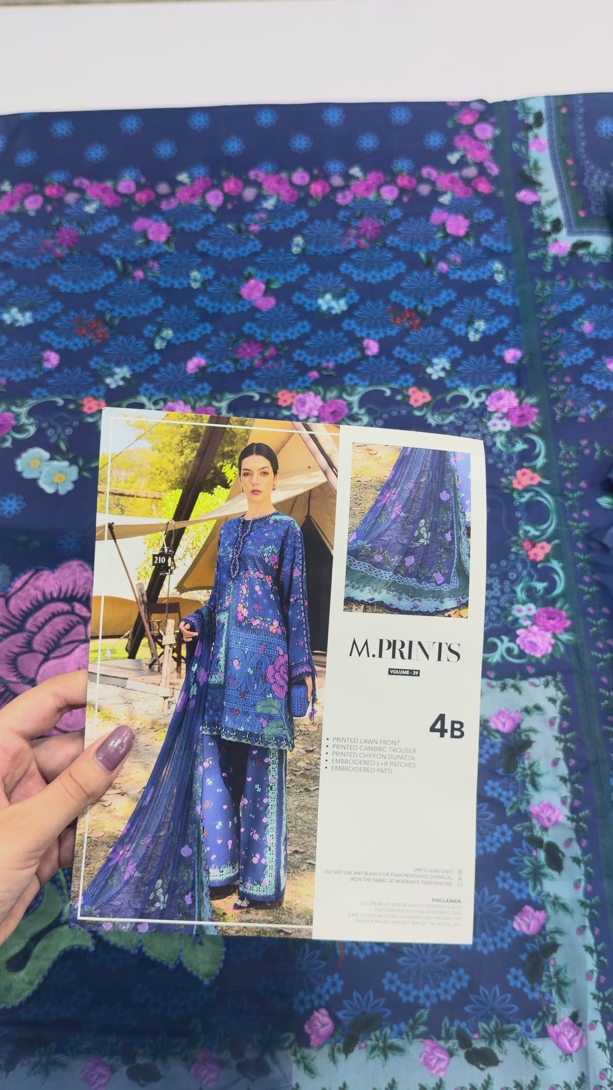 Maria.B MPrints Embroidered Lawn Unstitched 3Pc Suit MPT-2904-B