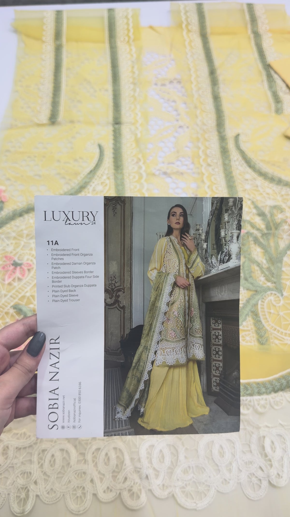 SOBIA NAZIR Luxury Lawn 2024 3pc D-11A