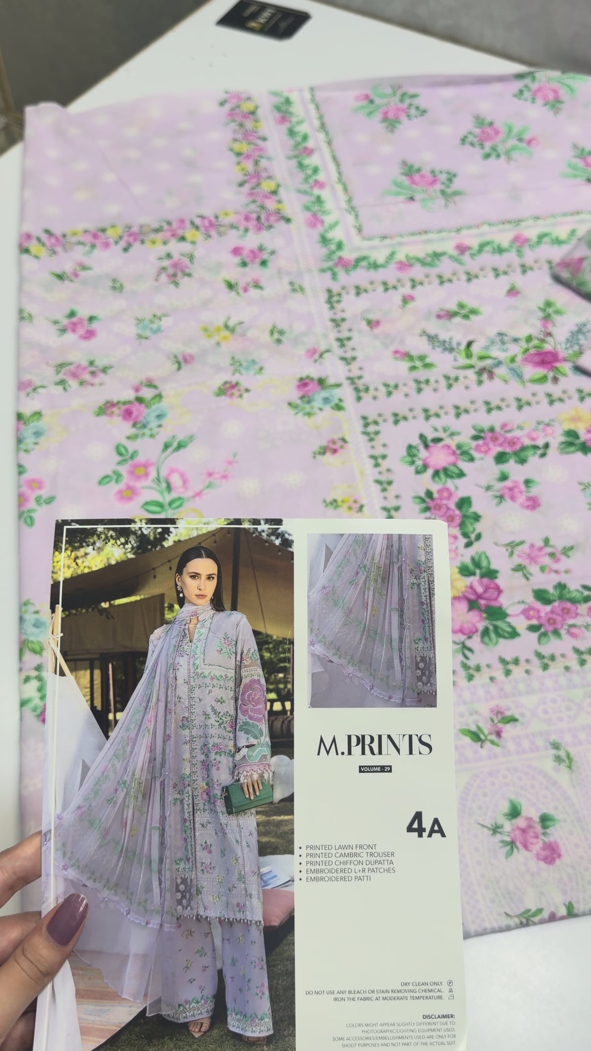 Maria.B MPrints Embroidered Lawn Unstitched 3Pc Suit MPT-2904-A