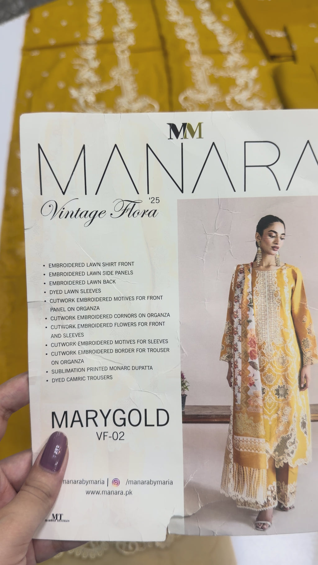 Manara by Maria Asif Baig MARYGOLD