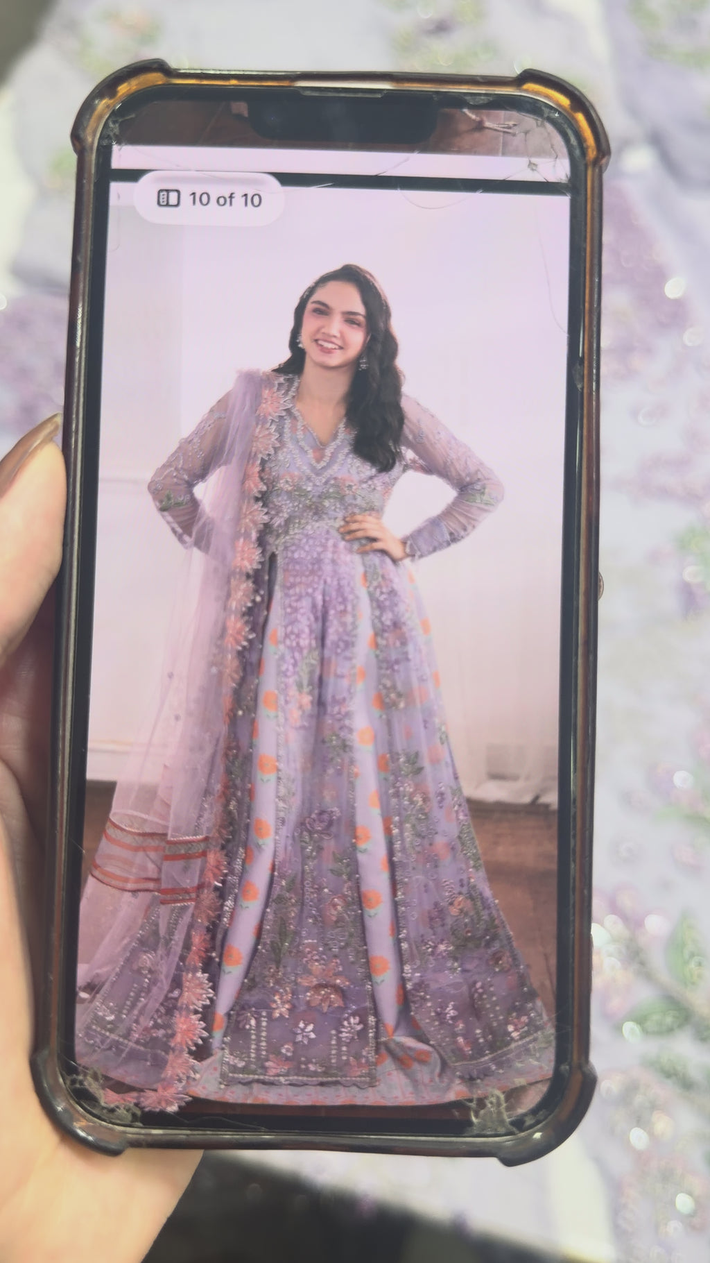 Mushq Sham Shandaar Embroidered Chiffon Unstitched 3Pc Suit - Rangeela Raag